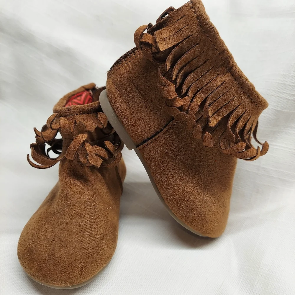 Garanimals Pocahontas Boots Zip Brown Moccasins Toddler 3